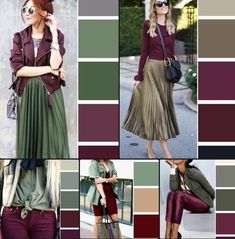 Autumn Color Palette Fashion, Colour Combinations Fashion, Burgundy Outfit, Color Combos Outfit, Color Combinations For Clothes, Statement Accessories, Layering Outfits, Chunky Boots