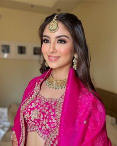 Minimal Makeup Look | Olready Makeup Looks For Reception, Makeup With Pink Lehenga, Bridal Engagement Makeup, Pink Eyeshadow Looks Indian, Pink Dress Makeup Ideas Hooded Eyes, Mehendi Bride Makeup, Soft Wedding Makeup Indian, Makeup Look For Lehenga, Reception Bridal Makeup