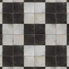 a black and white checkered tile pattern