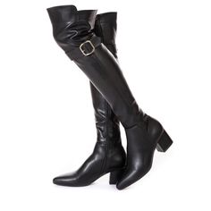 Fabric Type High Quality Soft Pu Leather Origin Imported Sole Material Rubber Shaft Height Above The Knee About This Item Chunky Over The Knee Boots: Boots Use New Wedge Square Heels,Special Design For Ladies Who Can Not Stand On Stiletto Low Heel Over The Knee Boots: The Boots Ware Comfortable Like Flats,Fit Running And Long Time Walking. Comfortable Over The Knee Boots Heels High: 2 Inch,Transparent Colored Heel, High Heel 2 Inch. Best Over The Knee Boots: Back Zipper Up ,Very Easy Pull On.Cus Faux Leather Pointed Toe Heeled Boots With Buckle, Faux Leather Heeled Boots With Buckle And Pointed Toe, Low Heel Faux Leather Boots For Work, Black Wide Calf Low Heeled Boots, Leather Knee-high Boots With Buckle And High Heel, Leather Knee-high Boots With Buckle And Pointed Toe, Faux Leather Heeled Boots With Buckle For Work, Black Low Heel Business Heeled Boots, Low Heel Faux Leather Heeled Boots Medium Width