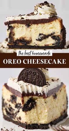 the best homemade oreo cheesecake recipe is made with oreo cookies and white chocolate