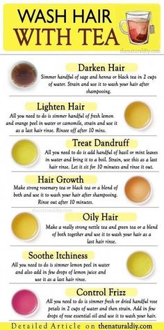 How To Darken Hair, Hair Tea, Magia Das Ervas, Wash Hair, Hair Growing Tips, Hair Dyes, How To Lighten Hair, Tea Green