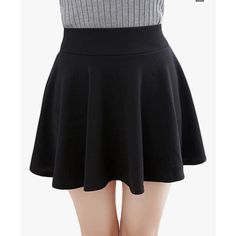 Basic Versatile Stretchy Flared Casual Mini Skater Skirt Pull-On High Rise Machine Washable, No Bleach, Hang Dry Elastic Waistband. 016 Flared Skater Skirt, Steampunk Skirt, Gothic Skirt, Mini Skater Skirt, Flared Mini Skirt, Princess Skirt, Party Rock, Buy Skirts, Party Kleidung