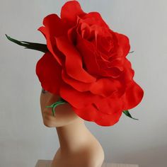 Rose Fascinator, Magical Transformation, Retro Headband, Wedding Headwear, Giant Roses, Flower Headdress, Rose Hat, Wedding Headdress, Hat Wedding