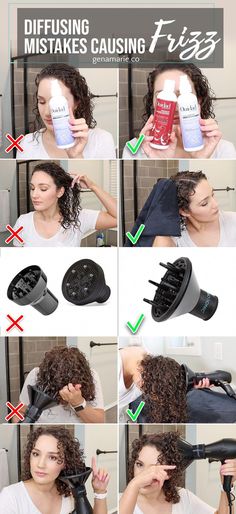 Unique Undercut, Curly Hair Techniques, Curly Angled Bobs, Short Permed Hair, Fine Curly Hair, Curly Hair Care Routine, Hair Diffuser, Curly Hair Tutorial