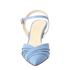 Pointed toe sandal for women in light blue leather

Pleated effect leather

Heel height 8cm

Soft leather lining

Padded insole

Leather sole

Made in Italy

Composition:
 Upper: 100% Leather
 Lining: 100% Leather
 Bottom: 100% Leather
 Insole: 100% Leather Blue Kitten Heels For Evening In Spring, Blue Kitten Heels For Spring Evening, Light Blue Pointed Toe Sandals For Spring, Spring Light Blue Pointed Toe Sandals, Blue Kitten Heels For Summer Evenings, Chic Blue Kitten Heels For Spring, Blue Pointed Toe Slingback Pumps With Padded Heel, Chic Blue Slingback Pumps With Padded Heel, Blue Pointed Toe Kitten Heels For Spring