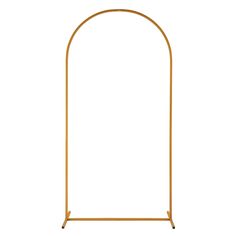 a gold metal arch with a white background