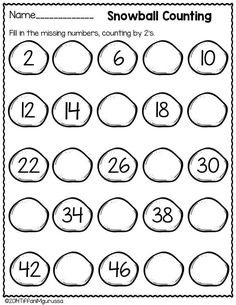 printable snowball counting worksheet for kids to practice number recognition and addition skills