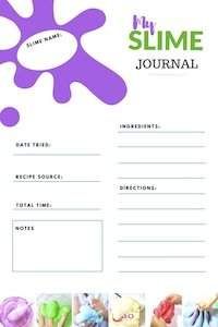 the slime journal is filled with photos and text