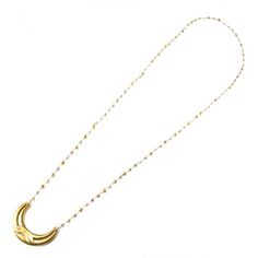 Chevron Crescent Moon Necklace Elegant Brass Necklace With Satellite Chain, Elegant Crescent Metal Necklace, Adjustable Crescent Metal Necklace, Adjustable Metal Crescent Necklace, Bohemian Crescent Metal Necklaces, Adjustable Crescent Brass Necklace, Nickel-free Gold Spiral Necklace, Crescent Jewelry, Nickel-free Crescent Bohemian Necklace