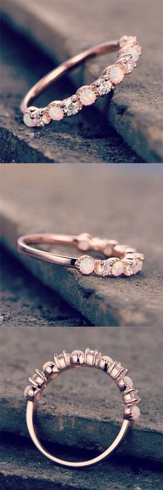 Rose Opal Ring! Elegant Adjustable Rose-colored Ring, Rose Gold Adjustable Stackable Rings, Adjustable Rose Gold Stackable Rings Round Cut, Elegant Crystal Ring For Valentine's Day Promise, Elegant Crystal Promise Ring For Valentine's Day, Adjustable Rose Gold Birthstone Ring As Gift, Adjustable Rose Gold Birthstone Ring For Gift, Elegant Adjustable Crystal Ring For Valentine's Day, Elegant Rings For Mother's Day