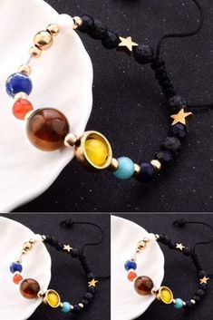 cute !!! Solar System Bracelet, Cheap Diamond Rings, Rings Boho, Rings Ideas, Bohemian Vibes, Handcrafted Bracelets, Jewelry Essentials, Bracelet Boho, Birthday List