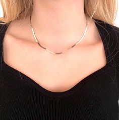 This gorgeous 14k solid gold herringbone chain is a must-have. This piece will look gorgeous for everyday wear or dressed up and will be a keepsake that will last forever. Materials: 14k Yellow Gold | 14k White Gold Measurements: Available in 16" and 18" | chain measures 4.6 mm wide Classic Herringbone Snake Chain Necklace, Elegant Herringbone Necklace With Curb Chain As Gift, Elegant Herringbone Necklace With Curb Chain For Gift, Tarnish Resistant Herringbone Necklace For Formal Occasions, Delicate Chain Herringbone Necklace As Gift, Elegant Everyday Herringbone Necklace With Snake Chain, Minimalist 14k Gold Snake Chain Necklace, Elegant Everyday Herringbone Snake Chain Necklace, Elegant White Gold Snake Chain Necklace Gift