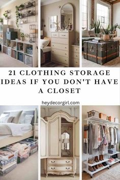 Discover 21 clever clothing storage ideas perfect for small spaces or homes without a closet! From stylish clothing racks to space-saving shelving units, these solutions will help you stay organized and keep your wardrobe looking chic. Get inspired by creative ways to maximize space and store your clothes beautifully, even in the tightest spots Unique Clothes Storage Ideas, Small Bedroom Ideas For Couples Apartment Storage Closet Space, Clothes Storage No Closet, Tiny Home Clothes Storage, Creative Ways To Store Clothes, Clothes Arrangement Ideas, Diy Clothes Storage For Small Spaces, Clothes Storage Ideas For Small Spaces, Clothing Storage Ideas