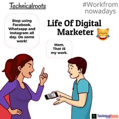 a woman talking to a man about digital marketing