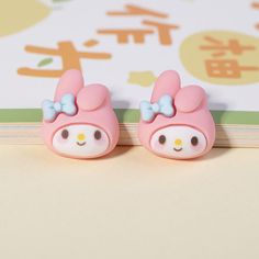 #354 2PCS Clay My Melody Head Nail Charm by Nail Charm sold by DTK Nail Supply My Melody Polymer Clay, My Melody Clay Art, My Melody Clay, Small Things To Make With Clay, Sanrio Clay, Easy Clay Sculptures, Palette Challenge, Clay Pipes, Nail Charm