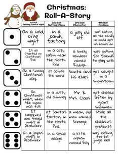 a christmas roll - a - story game with two snowmen on it and the words,