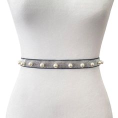 "Black and silver metallic elastic belt with faux pearls. Also available in all silver elastic. *For custom sizes please select \"Custom Size\" under size and note your size in the box below size. (CUSTOM SIZES ARE FINAL SALE) - 3/4\" (band width) - XS (25\"), S (27\"), M (29\"), L (31\"), XL (34\"), 1X (38\"), 2X (42\") waist band lengths - Care: Dry clean only - Made in USA MORE BAND/ ELASTIC BELTS, https://www.etsy.com/shop/Melissavelia?section_id=27861496" Formal Belt, Formal Belts, Elastic Belt, Beaded Belt, Bridal Belt, Suspender Belt, Metal Hooks, Black Metallic, Black And Silver