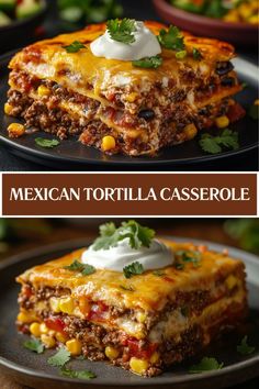 Looking for an easy dinner that pleases the whole family? This Mexican tortilla casserole is layered with tortillas, seasoned beef, beans, and cheese, making it the ultimate crowd-pleaser. Quick to prepare and packed with flavor, it’s a perfect meal for busy weeknights or meal prep. Serve with your favorite toppings like sour cream or avocado for extra flavor. Try this recipe tonight and watch it become a new favorite! Mexican Tortilla Casserole, Mexican Tortilla, Tortilla Casserole, Hot Salsa, Mexican Casserole, Hearty Casseroles, Easy Mexican, One Pan Meals, Refried Beans