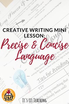 a book with the title creative writing mini lesson preser & course language