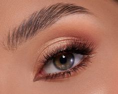 Light Colored Eyeshadow, Copper Eyeshadow Brown Eyes, Terracota Makeup Looks, Light Eyeshadow Looks For Brown Eyes, Terracota Nails Ideas, Make Terracota, Make Up Dorado, Makeup Nude Eyes, Makeup Dorado