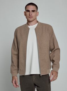 chestnut-8396 Everyday Brown Outerwear With Ribbed Cuffs, Brown Everyday Outerwear With Ribbed Cuffs, Brown Wool Outerwear For Everyday, Chestnut, Shirt Jacket, Tumble Dryer, Recycling, Dry Clean, Composition