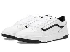 Vans Hylane - Athletic Shoes : White/Black : Step out in classic style in the Vans Hylane sneakers. The classic low-profile designs on the uppers are complemented by the padded collars and lace-up closures. Adding to the canvas uppers and cotton linings, the cupsole design boosts the all-day comfort. Rubber insoles and waffled outsoles. Round, closed toe silhouette. Imported. Measurements: Weight: 1 lb 2 oz Product measurements were taken using size Men's 7.5, Women's 9, width Medium. Please not Blue White And Black, Running Jacket, Profile Design, Shoes White, Low Profile, Clothing Brand, Classic Style, White Black, Athletic Shoes