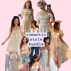 Romantic Personalized Style Bundle  ✨Have you been wanting to try out a new style of dress but aren't sure where to start? Let me help you! ✨ Each style bundle I create is personalized to your specific measurements, sizing, and taste.  After you purchase I will send you a google forms questionnaire via Etsy messages or your email so I can get to know you and your specific style needs better.  ❤️if you would like me to send you the questionnaire to your email please leave your address in the orde Romantic Style Outfit, Thrifted Clothing, Clothing Bundle, Style Bundle, Feminine Romantic, Feminine Fashion, Colored Cardigans, Soft Feminine, Google Forms