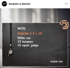 a menu board with a doughnut on it