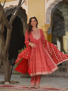 Red Rayon Printed & Embroidered Nyra Cut Suit Set with Chiffon Dupatta Red Georgette Sharara With Printed Motifs, Navratri Georgette Sets With Printed Motifs, Traditional Georgette Kurta With Printed Motifs, Red Georgette Kurta With Printed Motifs, Georgette Kurta With Printed Motifs, Traditional Drape, Festive Georgette Sets With Printed Motifs, Transitional Georgette Salwar Kameez With Printed Motifs, Designer Georgette Kurta With Printed Motifs, Georgette Palazzo Set With Printed Motifs And Straight Kurta