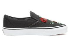 Vans Floral Sequins Slipon VN0A38F7VM6 Vans Floral, Shoes Black, On Shoes, Slip On Shoes, Black Shoes, Slip On, Floral, Black