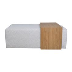 a white and wood bench sitting next to each other