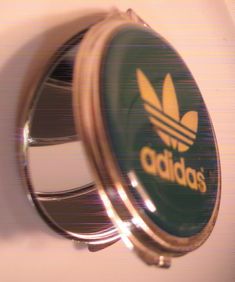 "Very Rare Adidas advertising mirror 2.5\" collecting ad. Vintage 80s 90s like new nos. Extremely rare collectible One made by Adidas." Adidas Advertising, Red Rain, 90s 80s, Star Gift, Sale Sale, Infiniti Logo, Pocket Mirror, Fort Worth, Very Rare