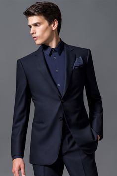 Discover the new Spring Summer 2016 Collections by Giorgio Armani, Emporio Armani, Armani Collezioni, Armani Jeans and Armani Junior. Armani Tuxedo, Armani Fashion, Dark Suit, Armani Suits, Armani Collection, Classy Men, Classic Suit