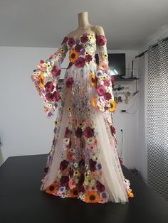 #BEAUTY, #RELATIONSHIPS #Fashion #Animals #Outfits #Winter Outfits #Animals Unique Floral Wedding Dresses, Flower Wedding Dress Floral Gown, Non Traditional Wedding Dress Colors, Floral Wedding Dress Colored, Wedding Dress With Color, Wedding Dresses Colored, Wedding Dresses With Color, Flower Wedding Dresses, Flower Ball Gown