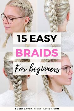 Everyday Braided Hairstyles, Easy Braids For Beginners, Braids For Beginners, Braid Your Own Hair, How To Braid, Beautiful Braided Hair, Remodel Kitchen, Easy Braids