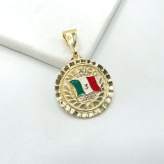 - Pendant Sizes:- Mexico Flag with Name Charm Height: 1.7 inches | Width: 1.1inches | Thickness: 2mm- Mexico Only FlagHeight: 1.4 inches | Width: 0.9 inches | Thickness: 1.5 mm Flag With Name, Name Flag, Flags With Names, Mexico Flag, Flag Colors, Jewelry Making Supplies, Wholesale Jewelry, Gold Pendant, Gold Filled