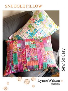 Snuggle Pillow Sewing Pillow Patterns, Pillow Covers Pattern, Quilt Studio, Chevron Pillows, Bear Pillow, Standard Bed, Quilt As You Go, Patchwork Pillow, Quilting Studio