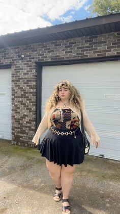 Plus Size Unique Fashion, Plus Birthday Outfit, Plus Size Fairy Core, Cottage Core Aesthetic Clothes, Cottage Core Plus Size, Plus Size Whimsigoth, Plus Sized Outfits, Winter Fashion Plus Size, Grunge Outfits Plus Size