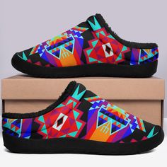 Casual Multicolor Slippers With Rubber Sole, Casual Multicolor Winter Slippers, Multicolor Non-slip Flat Slippers, Comfortable Multicolor Slip-on Slippers, Multicolor Non-slip Slip-on Slippers, Multicolor Slip-on Slippers For Indoor, Winter Slippers, Footwear Collection, Us Man