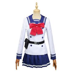 Girls Sailor Dress, High Rise Invasion, Levi Cosplay, Suit Cosplay, Costume Anime, Stocking Tops, Sailor Dress, Bear Hoodie, Belt Dress