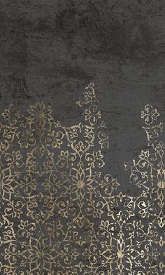 floral ornamental mural wallpaper Metallic Wallpaper Floral, Black Wallpaper With Gold Pattern, Wallpaper Black & Gold, Back And Gold Wallpaper, Textured Wallpaper Metallic, Black Gold Textured Wallpaper, Wallpaper Gold Floral, Matte Gold Wallpaper, Dark Florals Wallpaper