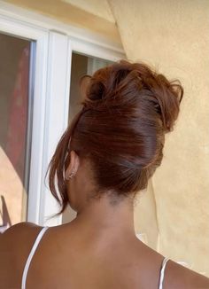 Job Interview Hairstyles For Black Women Natural Hair, Natural Hair French Roll, Ginger Updo Black Women, Black Woman Curly Hairstyles, Black Curly Updo Hairstyles, Tension Free Hairstyles, Classy Claw Clip Hairstyles, French Roll Black Women, Black Woman Updo Hairstyles