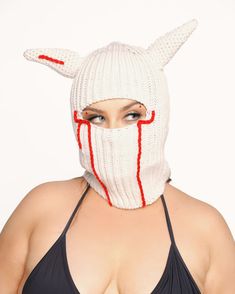 Serving looks and mischievous vibes in the Devil In Disguise Balaclava Hat! Choose from pink and white to instantly level up your Halloween outfit. Devil In Disguise, Body Chain Harness, Chain Harness, Halloween Fairy, Glitter Glasses, Festival Gear, Face Gems, Fairy Dresses, Festival Shop