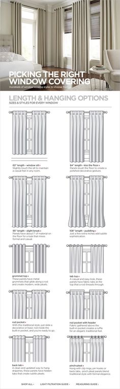 the instructions for how to hang curtains