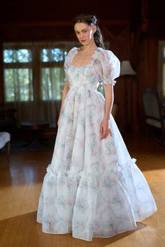 A fanciful ready-to-wear brand full of magic, from the co-founder of Wildfox. Find yourself in Selkie. Floral Organza Dress, Sequin Babydoll Dress, Pale Pink Roses, Cotton Gowns, Corset Style Tops, Floral Gown, Organza Dress, Grad Dresses