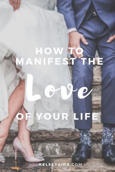 a man and woman standing on steps with the words how to manchester the love of your life