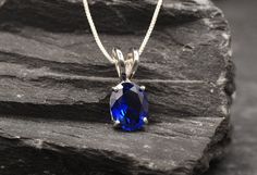 Blue Sapphire Necklace set with a Created Sapphire in a perfect diamond cut, flawless clarity & Royal Blue color, at 10x8mm, 3 Carats. Royal Blue Pendant design made of Gold Vermeil ☞ thickest 18k Gold Plating on top of Solid 925 Sterling Silver ☞ made to last. Free Gold Vermeil Chain with every Pendant order, 18 inch Silver chain (46 cm) ✓ Matching Ring & Matching Earrings - please ask me ⌛Last Pendant left ⌛ Details : ♥ Each item packaged in a cute GIFT BOX ✓ ♥ GUARANTEE on the materials ✓ ♥ C Sapphire Necklace Set, Blue Sapphire Necklace, Oval Necklace, Matching Ring, Blue Pendant, Royal Blue Color, Matching Rings, Sapphire Necklace, Oval Pendant