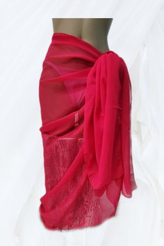 Cute, sheer long sarong to cover yourself up after you get out of the water. Cotton Sarong For Spring Beach Cover-up, Red Beachwear Sarong For Beach Cover-up, Red Bohemian Cotton Sarong, Red Sarong For Beach Cover-up, Pink Sarong For Summer Beach Cover-up, Sarong, Ballet Skirt, Ballet, Water