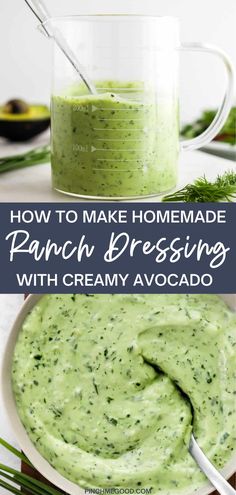 how to make homemade ranch dressing with creamy avocado